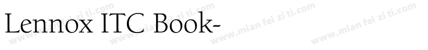 Lennox ITC Book字体转换
